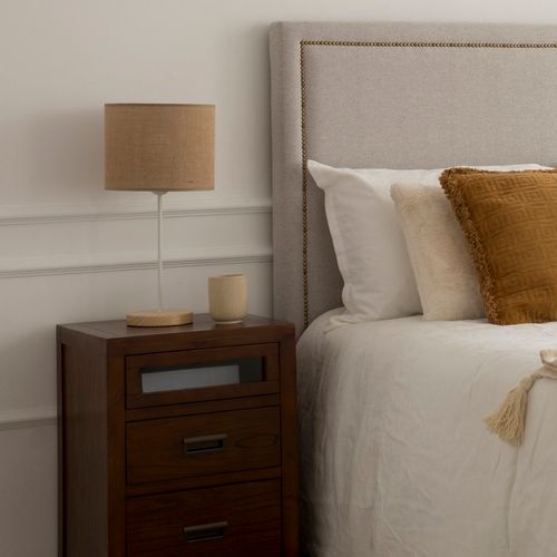 Table De Chevet En Bois Massif Marron 44x64