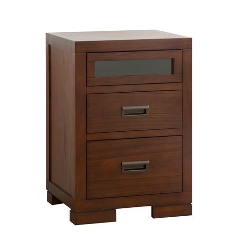 Table De Chevet En Bois Massif Marron 44x64