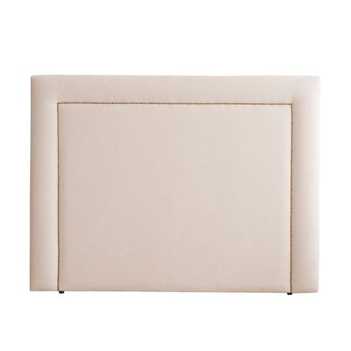 Tête De Lit Tapissée En Bois Beige 160x120
