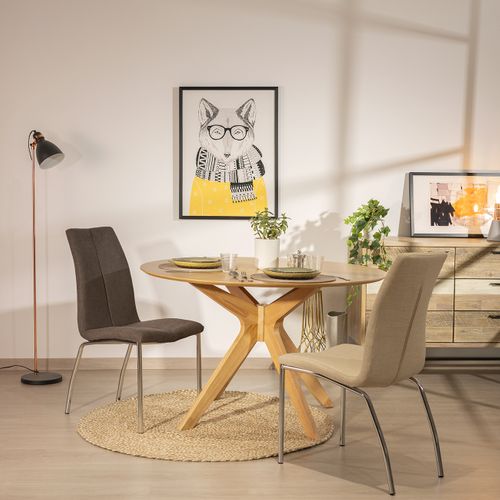Yellow Fox - Tableau Décoratif 80 X 60 Cadre Noir