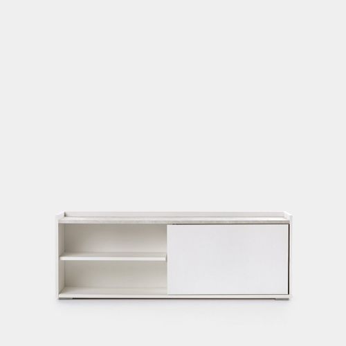 Meuble TV En Laqué Blanc 140x51cm