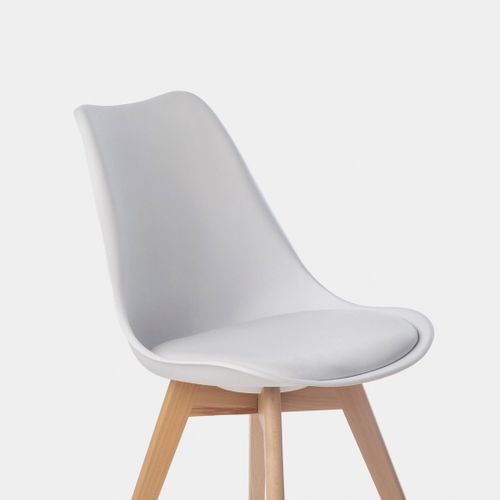 Chaise De Cuisine En Plastique Blanc 48x82cm