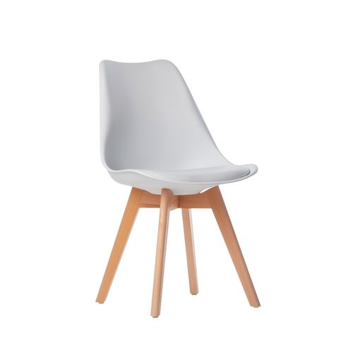 Chaise De Cuisine En Plastique Blanc 48x82cm