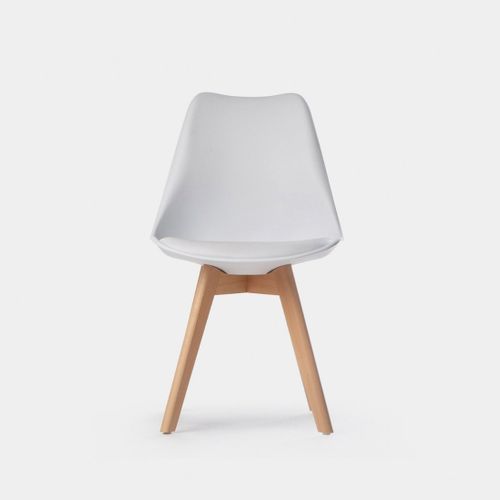 Chaise De Cuisine En Plastique Blanc 48x82cm