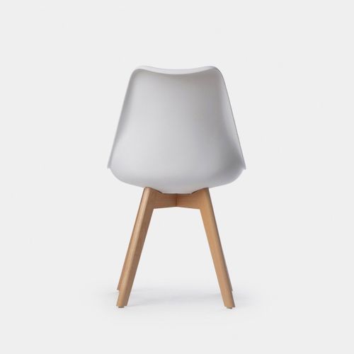 Chaise De Cuisine En Plastique Blanc 48x82cm