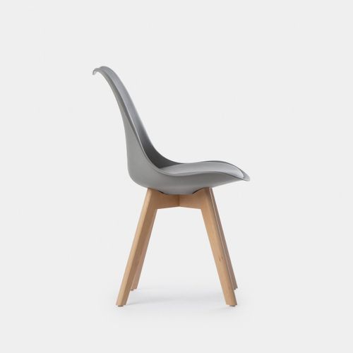 Chaise De Cuisine En Plastique Gris 48x82cm