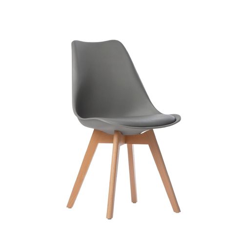 Chaise De Cuisine En Plastique Gris 48x82cm