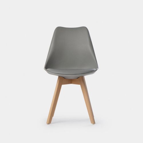 Chaise De Cuisine En Plastique Gris 48x82cm