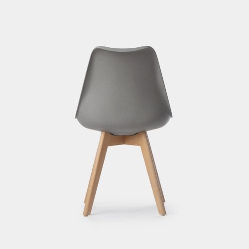 Chaise De Cuisine En Plastique Gris 48x82cm