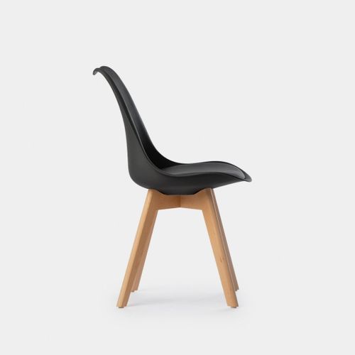 Chaise De Cuisine En Plastique Noir 48x82cm