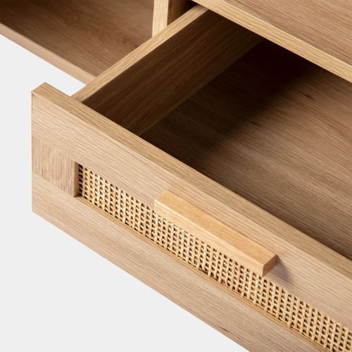 Meuble TV En Rotin Naturel 160x50cm