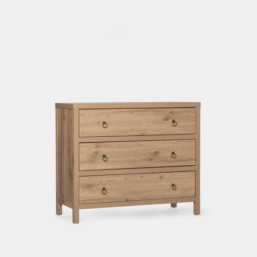 Commode En Bois Naturel 100x85cm