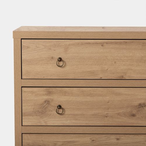 Commode En Bois Naturel 100x85cm