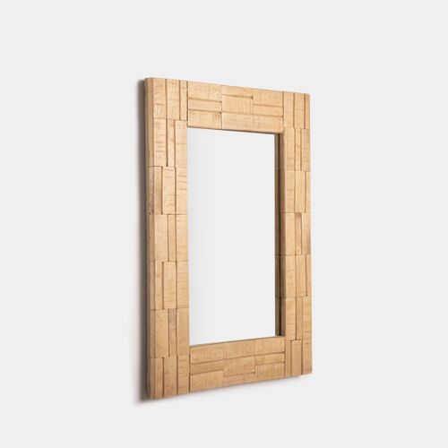 Miroir Mural Rectangulaire 60x45 En Bois De Manguier Nicole