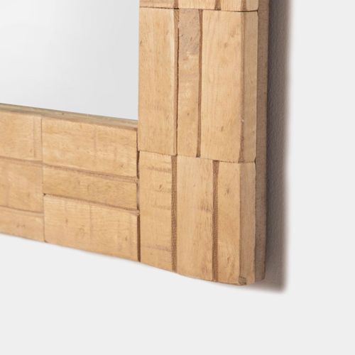 Miroir Mural Rectangulaire 60x45 En Bois De Manguier Nicole
