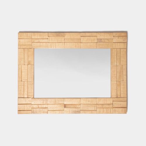 Miroir Mural Rectangulaire 60x45 En Bois De Manguier Nicole