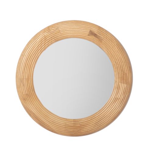 Miroir Rond Mural Ø68 En Bois De Mangue Aura