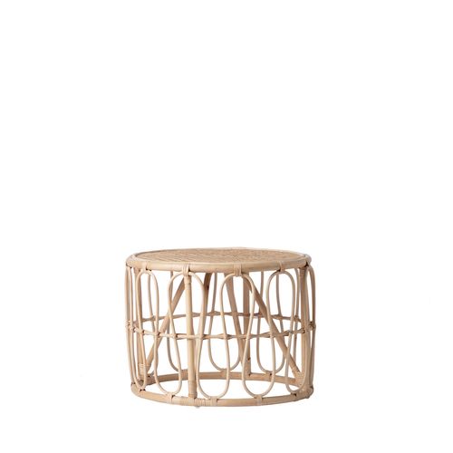 Table Basse Fixe En Rotin Naturel Naturel 60x45cm