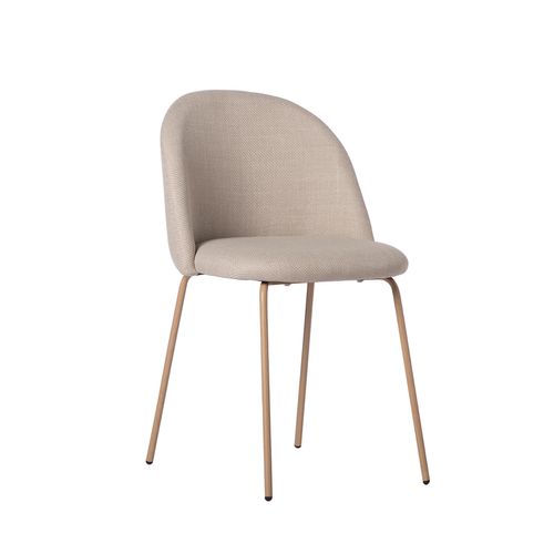 Chaise De Salle à Manger En Tissu Beige 48x81cm