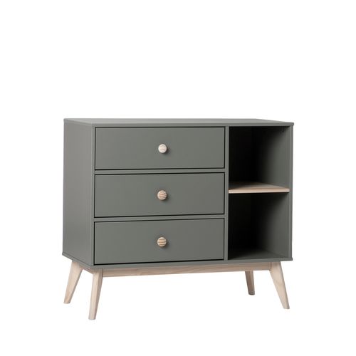 Commode En Laqué Vert Anthracite 90x81cm
