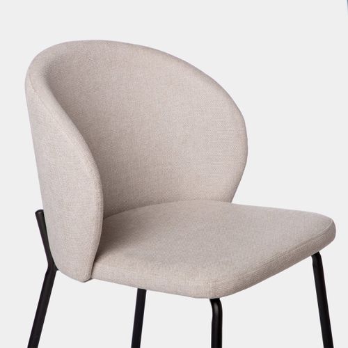 Chaise De Salle à Manger En Tissu Beige 49x80cm