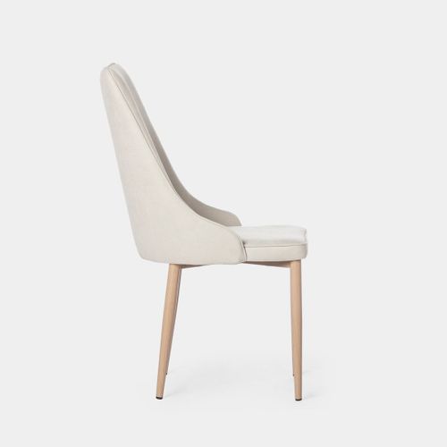 Chaise De Salle à Manger En Tissu Beige 45x95cm