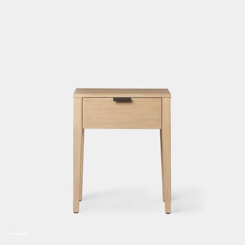 Table De Chevet 1 Tiroir En Bois Naturel 45x60cm
