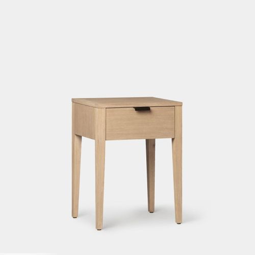 Table De Chevet 1 Tiroir En Bois Naturel 45x60cm