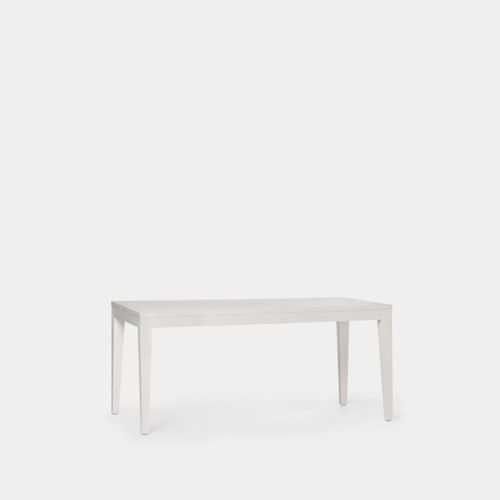Table Basse Fixe En Laqué Blanc 100x45cm