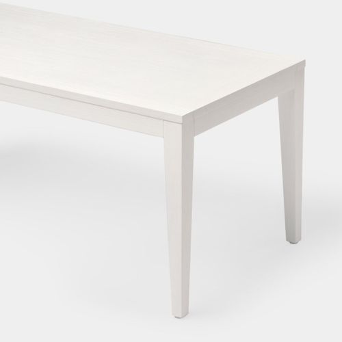 Table Basse Fixe En Laqué Blanc 100x45cm