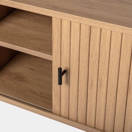 Meuble TV En Bois Naturel 150x55cm