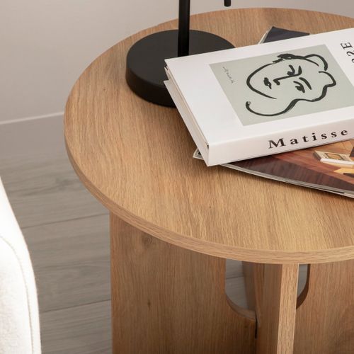 Table D'appoint En Bois Naturel 50x40cm