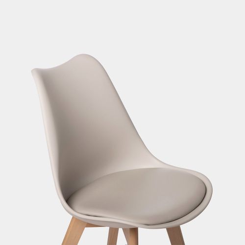 Chaise De Cuisine En Plastique Beige 48x82cm