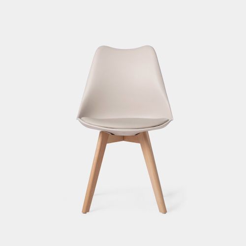 Chaise De Cuisine En Plastique Beige 48x82cm