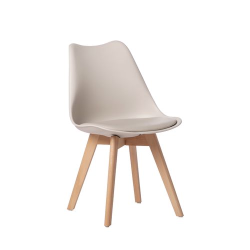 Chaise De Cuisine En Plastique Beige 48x82cm