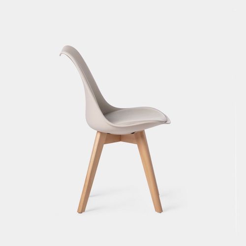 Chaise De Cuisine En Plastique Beige 48x82cm