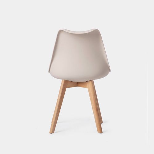 Chaise De Cuisine En Plastique Beige 48x82cm