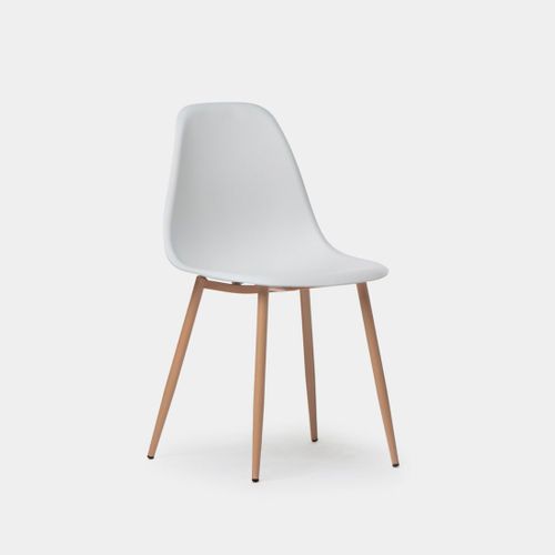 Chaise D'extérieur En Plastique Blanc 45x80cm