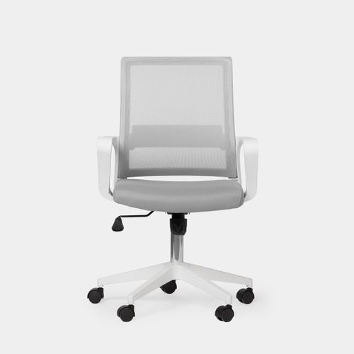 Chaise De Bureau En Plastique Gris 60x95cm