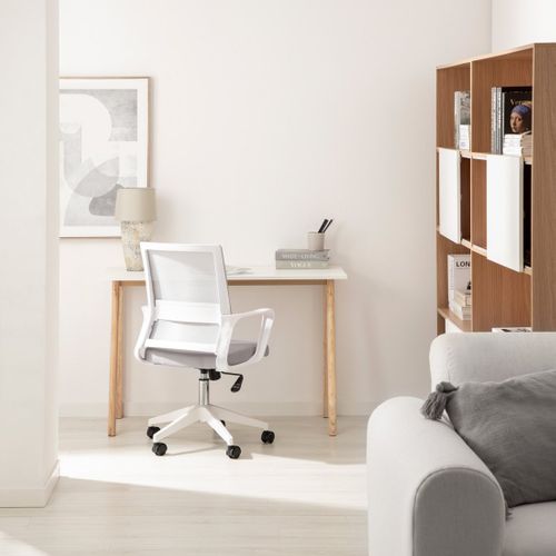 Chaise De Bureau En Plastique Gris 60x95cm