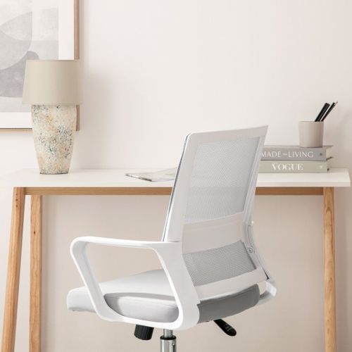 Chaise De Bureau En Plastique Gris 60x95cm