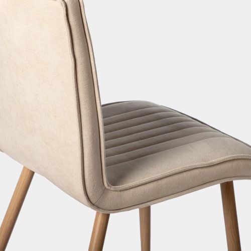 Chaise De Salle à Manger En Tissu Beige 44x86cm