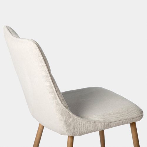 Chaise De Salle à Manger En Tissu Beige 46x85cm