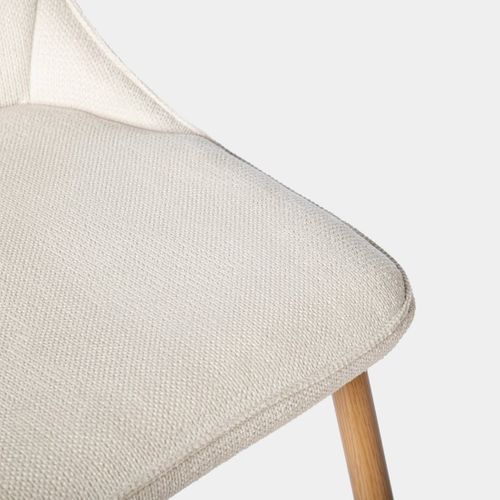 Chaise De Salle à Manger En Tissu Beige 46x85cm