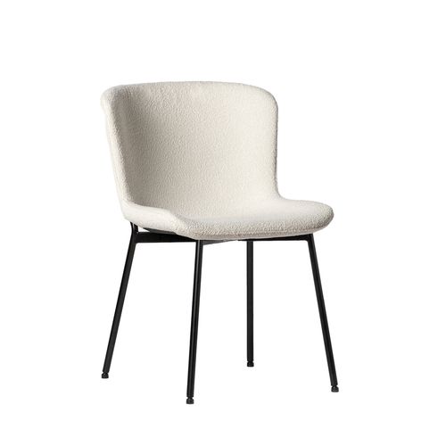 Chaise De Salle à Manger En Bouclé Beige 50x80cm