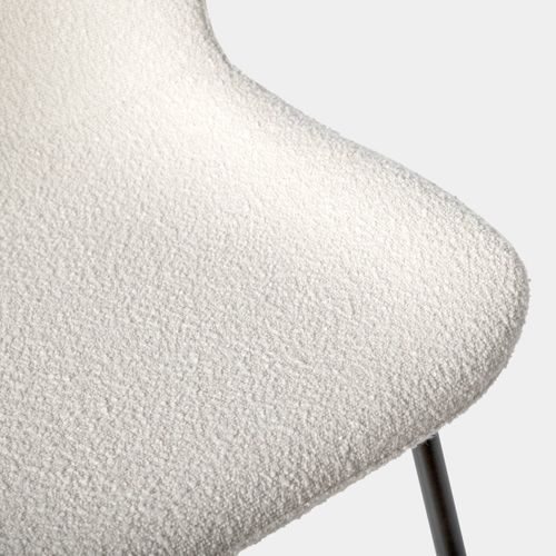 Chaise De Salle à Manger En Bouclé Beige 50x80cm