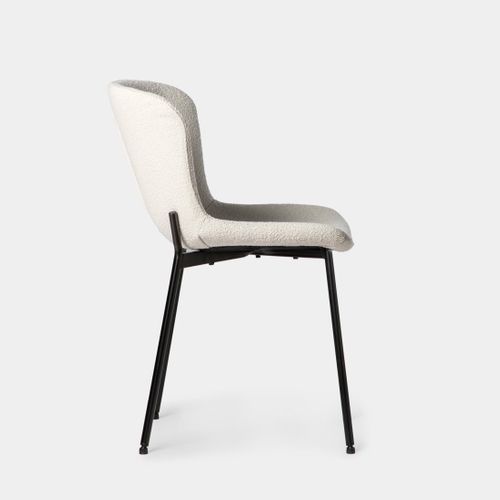 Chaise De Salle à Manger En Bouclé Beige 50x80cm