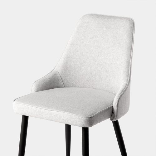 Chaise De Salle à Manger En Tissu Gris 52x87cm