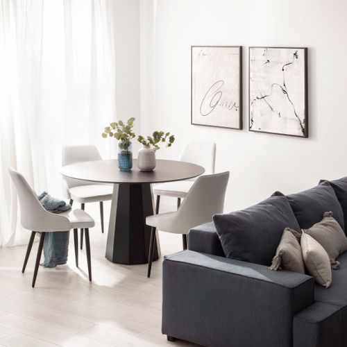 Chaise De Salle à Manger En Tissu Gris 52x87cm