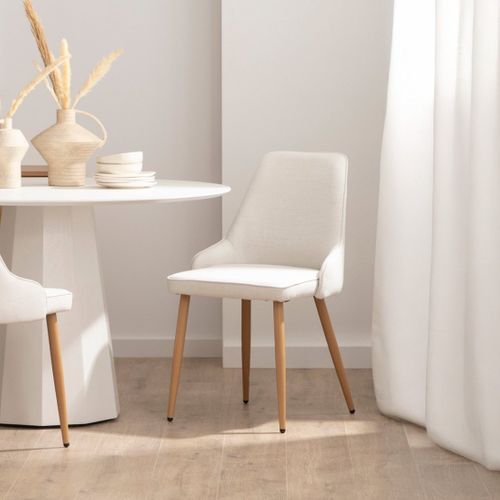 Chaise De Salle à Manger En Tissu Beige 52x87cm